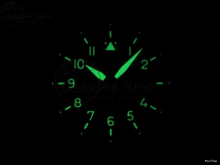 MIROTIME 0310 SmartChoice Mark XVIII IW327006 Titanium M+F 1:1 Best Edition Black Dial on Brown Leather Strap A 7145